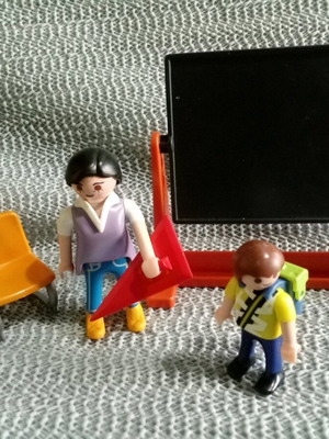 Playmobil set teacher with student used