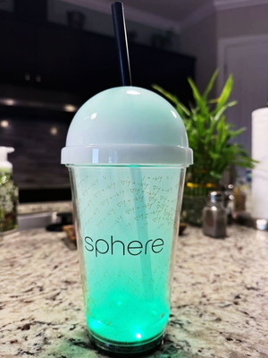The Sphere Las Vegas light up tumbler cup 20oz με πολύχρωμο LED και καλαμάκι