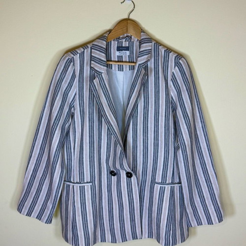 Premium linen blazer Zara like new, beige and brown, size L