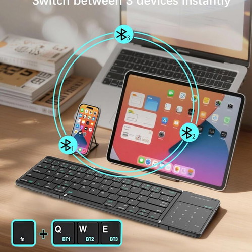 Nillkin Foldable Bluetooth Keyboard with Touchpad and Numeric Keypad