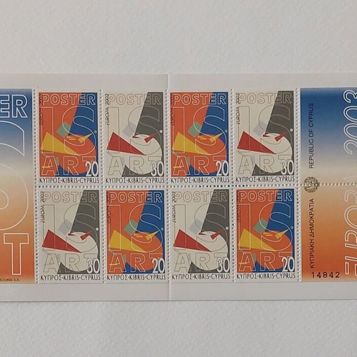 Cyprus EUROPA 2003 stamp booklet new, Poster Art theme