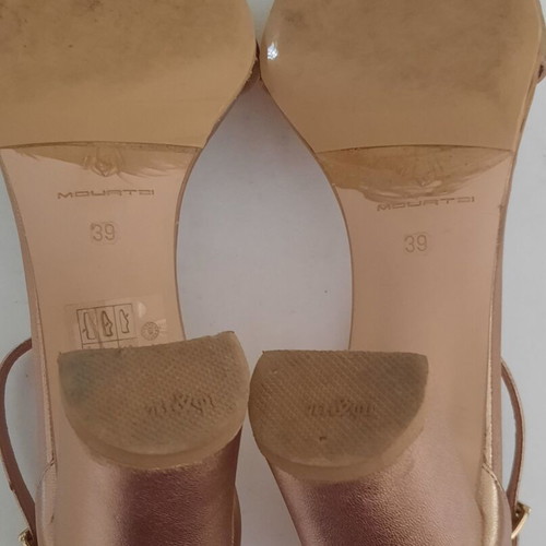 Mourtzi leather bronze sandals size 39 like new