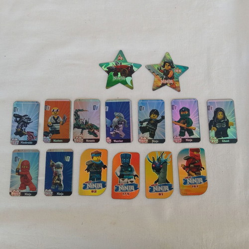 Metal tags pack with Lego Ninja, Gormiti, Brawl Stars, Battle Royale, Angry Birds