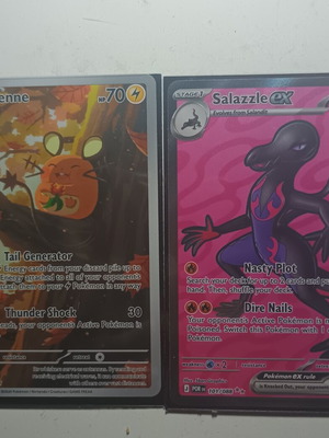 Κάρτες Pokémon Perfect Order Dedenne και Salazzle EX καινούργιες