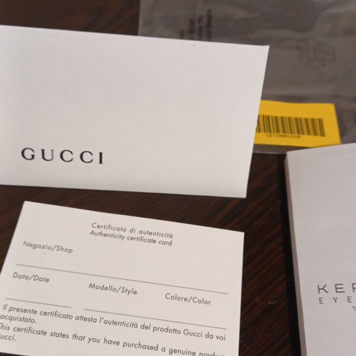 Gucci certificate of authenticity new