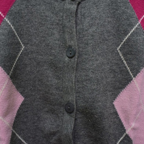 Zara Kids cardigan with diamonds like new, grey and pink, age 13-14