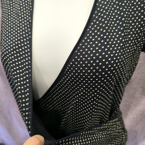 Krouaze black polka dot blouse S.Oliver size M-L, like new