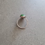 Vintage ring with green oval cut stone