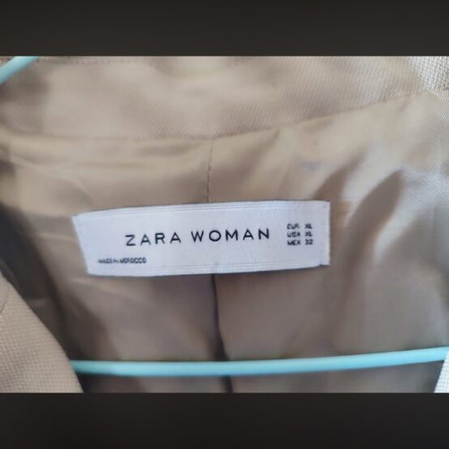 Zara short beige linen jacket like new, size XL