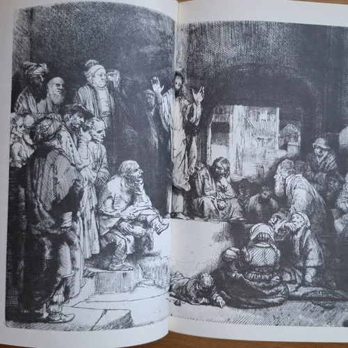 Hardcover book I Vangeli illustrati da Rembrandt like new, Italian