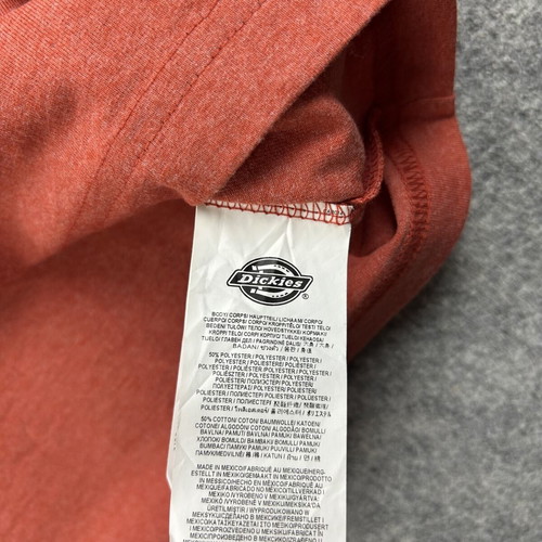Dickies T-shirt Large with pocket, orange, streetwear workwear
