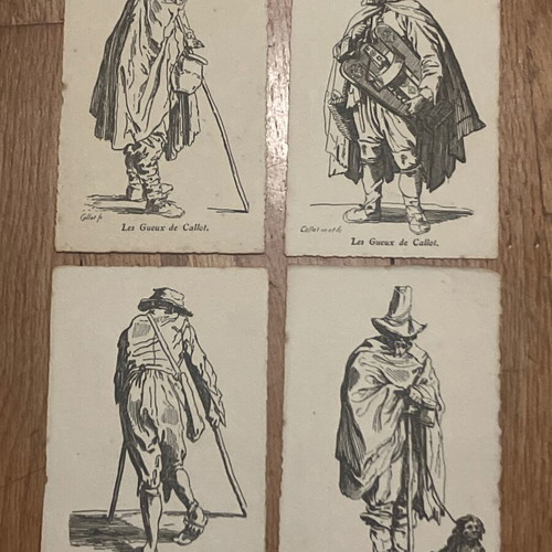 Pack of 25 vintage French postcards «les gueux» like new
