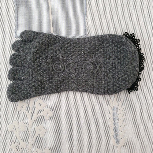 Toesox non-slip toe socks new, grey