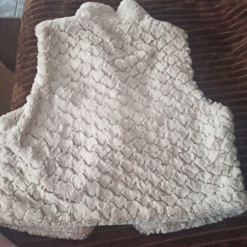 Beige fur vest new size M