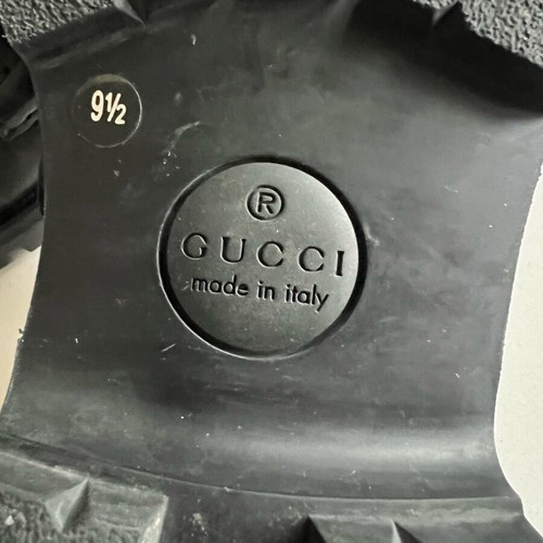 Gucci elegant black leather shoes like new, size 43.5