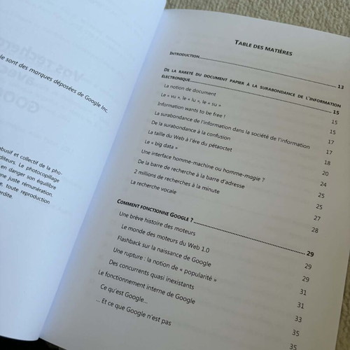 Google book like new, in French