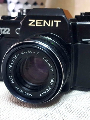 Zenit 122 camera used with Helios 44M-7 lens