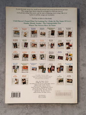 U2 Rock Score Sheet Music used, original 1988 print