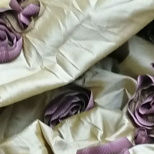 Silk with handmade embroidery opaque, high quality 1.44x2.80