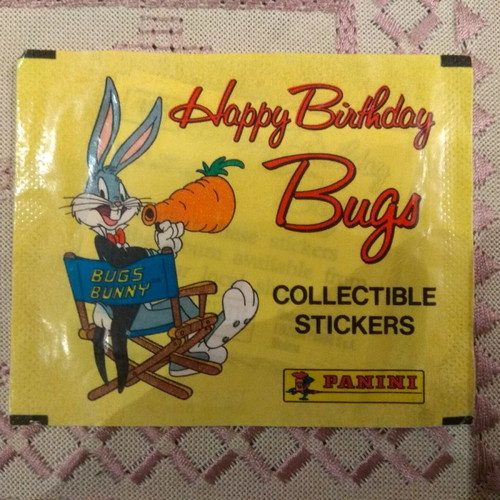 Panini Happy Birthday Bugs sealed sticker pack new