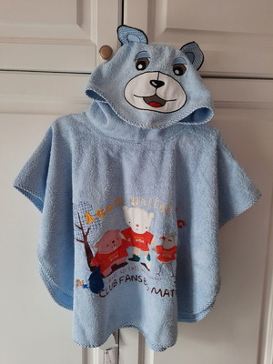 Baby bath poncho towel used