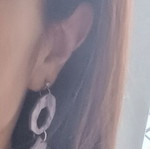 Handmade Long Earrings Purple Lilac