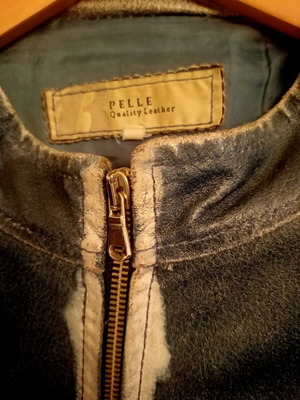 Pelle Pelle leather jacket used, blue, size M