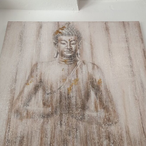 Handmade painting charcoal and glitter paint layer on canvas 100x100 new