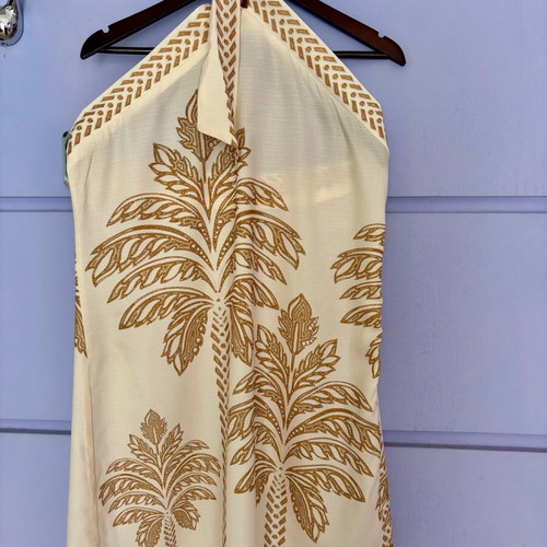 Shein halter neck mini dress beige and -  7,00 - Vendora.cy