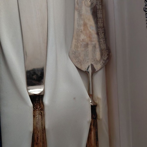 Vintage silver cake serving set like new