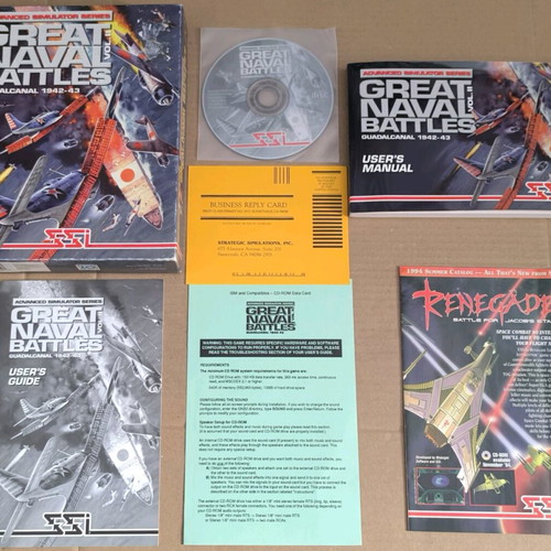 Great Naval Battles Vol.II Guadalcanal 1942-43 PC CD-ROM like new
