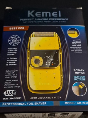 Kemei Gold KM-2028 Foil rechargeable face shaver new