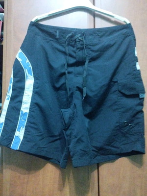 Sasouma men's swim shorts small new, black with pocket