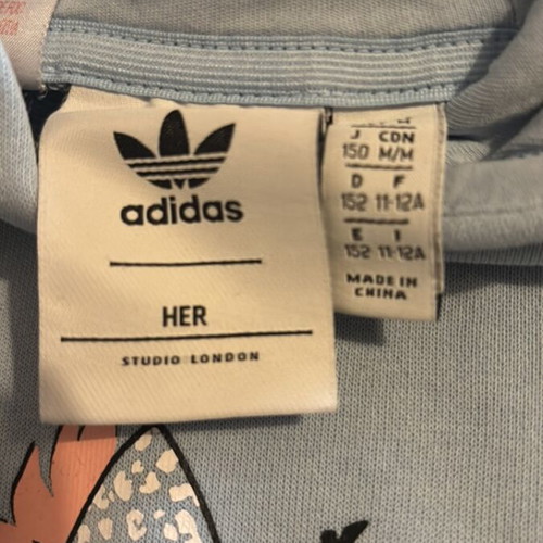 Adidas hoodie for girl 12 years used, turquoise, size 152