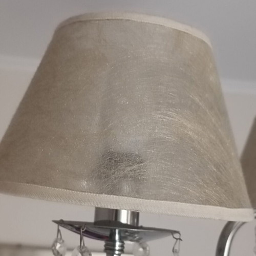 Three-light chandelier with crystals like new