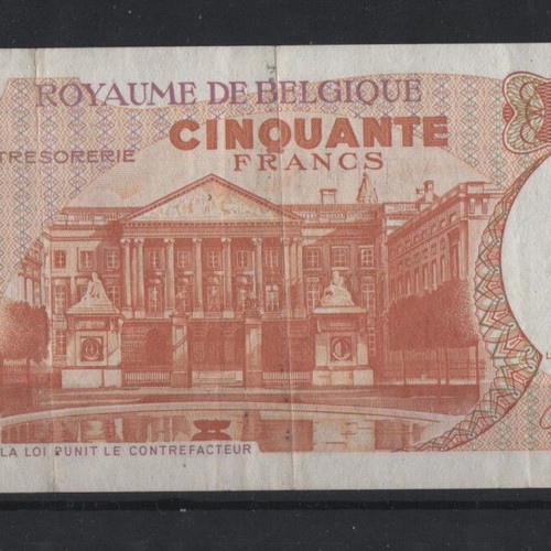 Belgium 50 Francs 1966 banknote used