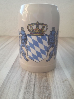 Bavarian Beer Stein used with light signs of wear
