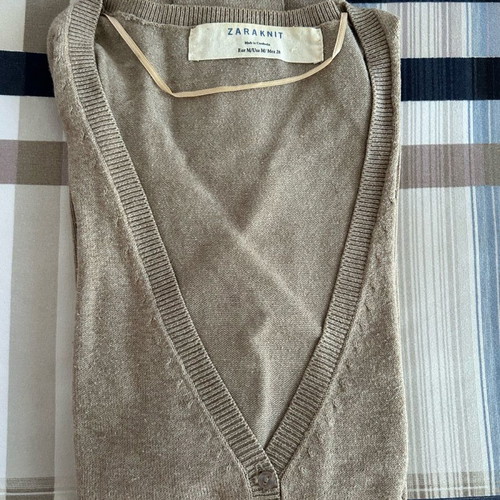 Zara knitted cardigan new, size M, beige