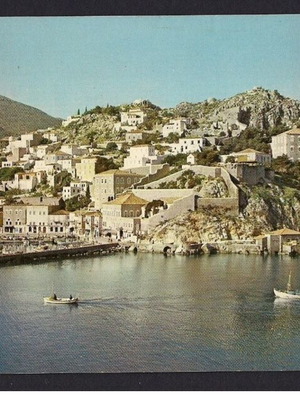 Hydra general view postcard used