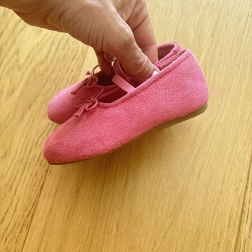 Zara suede ballerinas with leather insole size 21 new