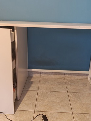 Lagkapten desk large white with drawer and 3 storage cabinets like new