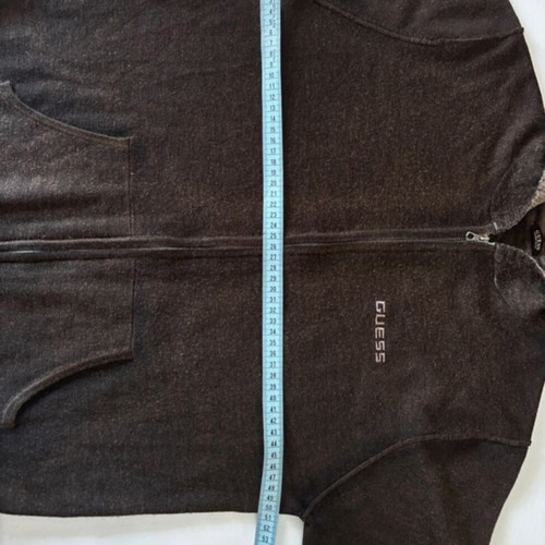 Guess wool women's zip-up jacket Large like new brown