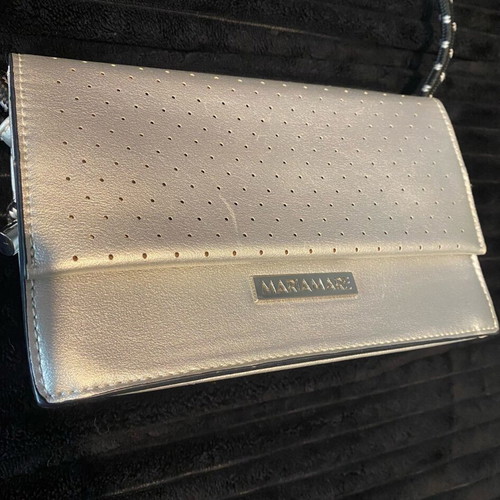 Maria Mare silver crossbody bag like new with cord strap