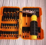 Folding screwdriver used for all screws