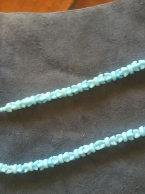 Necklace made of blue shell like new