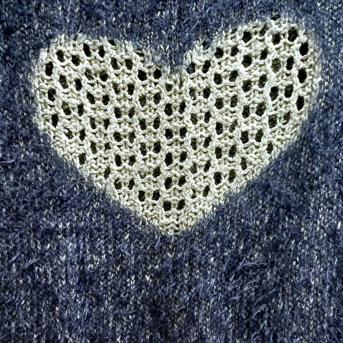 Benetton girls' sweater 2XL like new, dark blue with grey