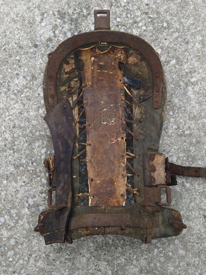 Military saddle of cavalry officers A, B Balkan wars used