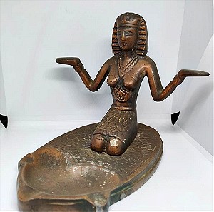 Αντικα - Παλιο Αιγυπτιακο Vintage Τασακι Αγαλμα Μπρουτζινο - Παλαιο Κομματι
