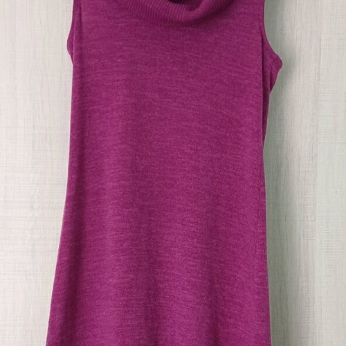 Lynne Short Knit Dress Turtleneck Fuchsia Magenta Used