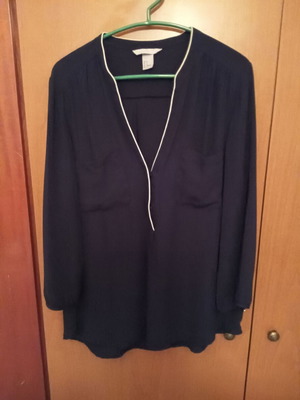 Shirt blue navy color with white details H&M new
